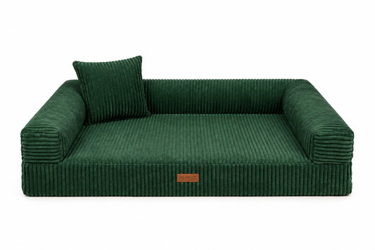 Orthopedic Dog Bed "PARMA" Bottle Green - Dog beds - Sissys Pet Place