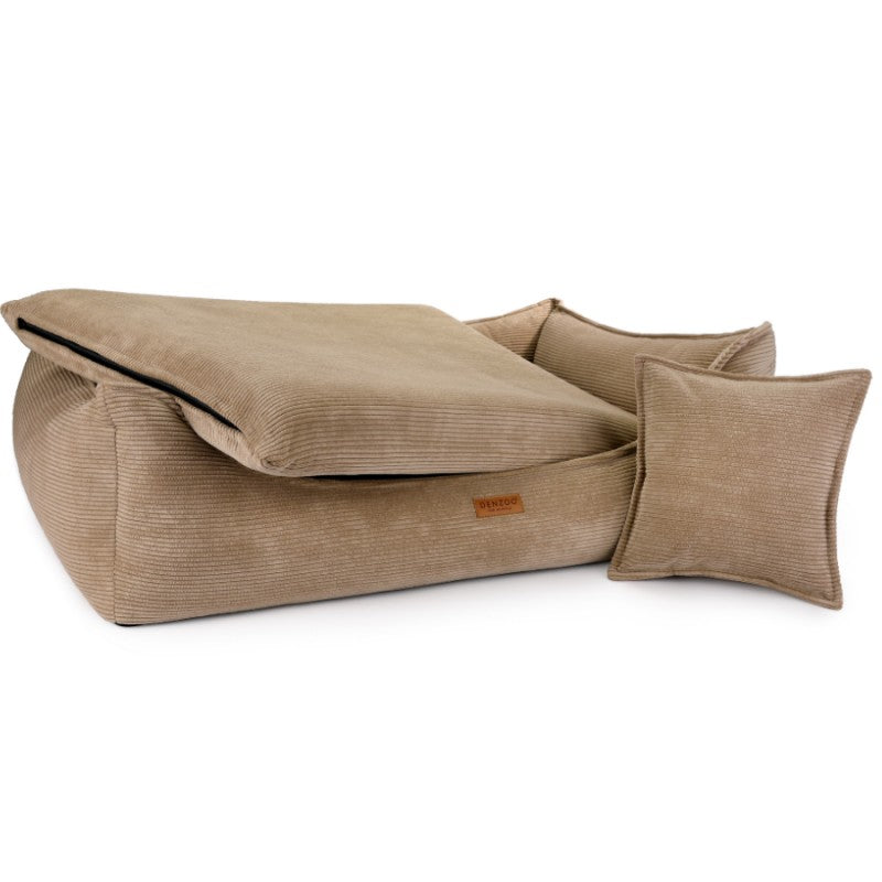 Orthopedic Dog Bed "TORINO" Dark Beige - Dog beds - Sissys Pet Place