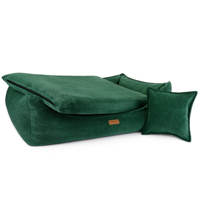 Orthopedic Dog Bed "TORINO" Bottle Green - Dog beds - Sissys Pet Place