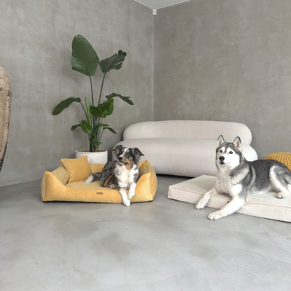 Orthopedic Dog Bed "TORINO" Mustard - Dog beds - Sissys Pet Place