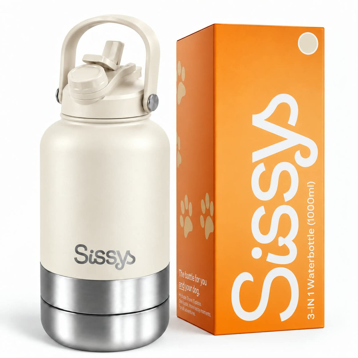 Sissys "DuoSip" 3 in Waterbottle for pets White