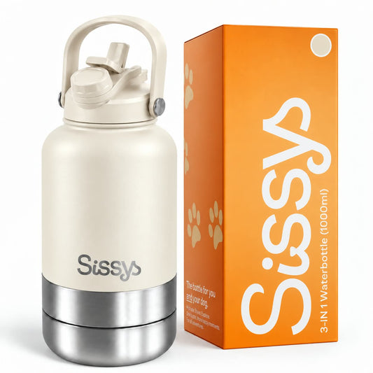 Sissys "DuoSip" 3 in Waterbottle for pets White - Dog beds - Sissys Pet Place