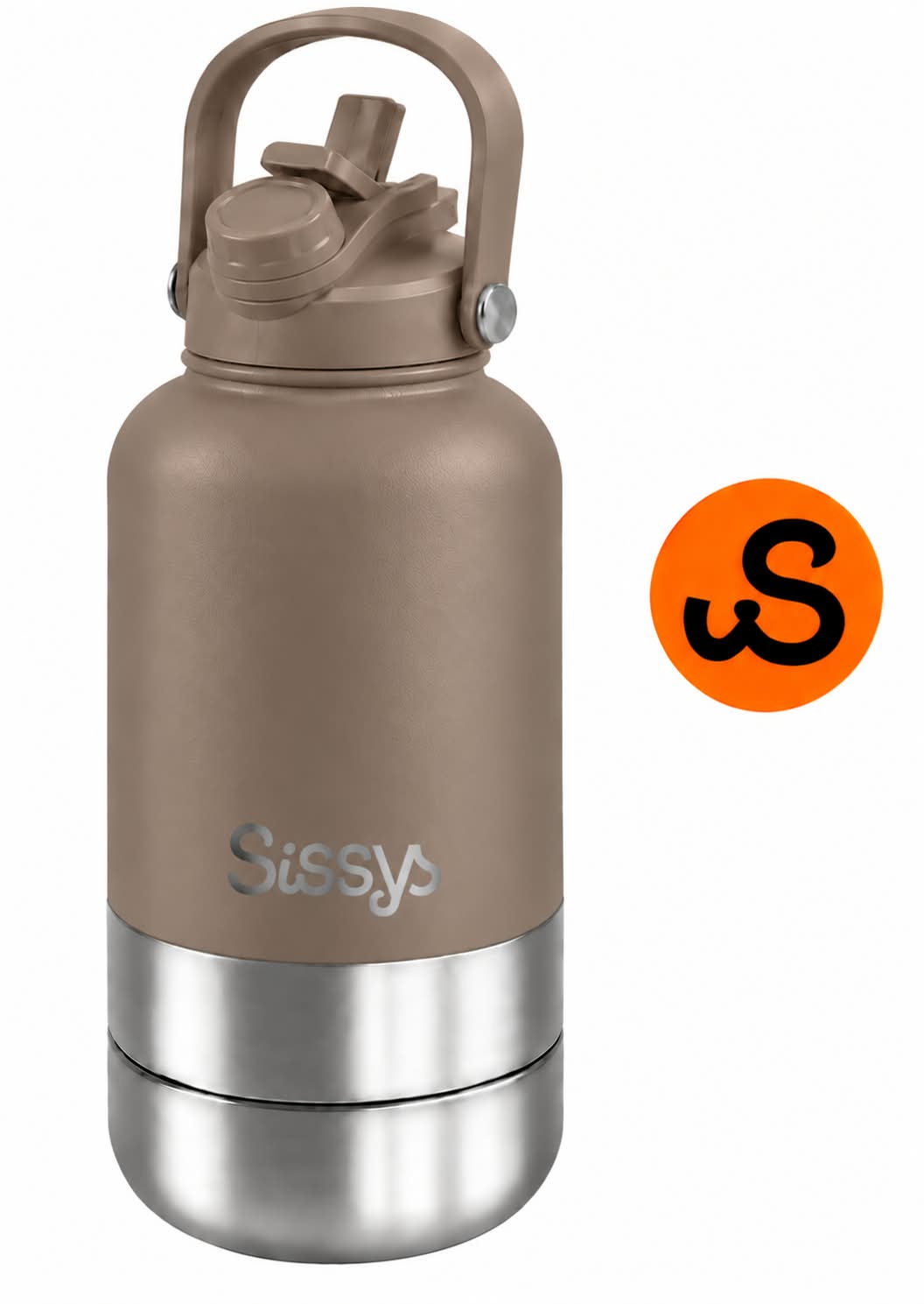 Sissys "DuoSip" 3 in Waterbottle for pets Marine Brown - Dog beds - Sissys Pet Place - Brown - 1.000 cc (liter)