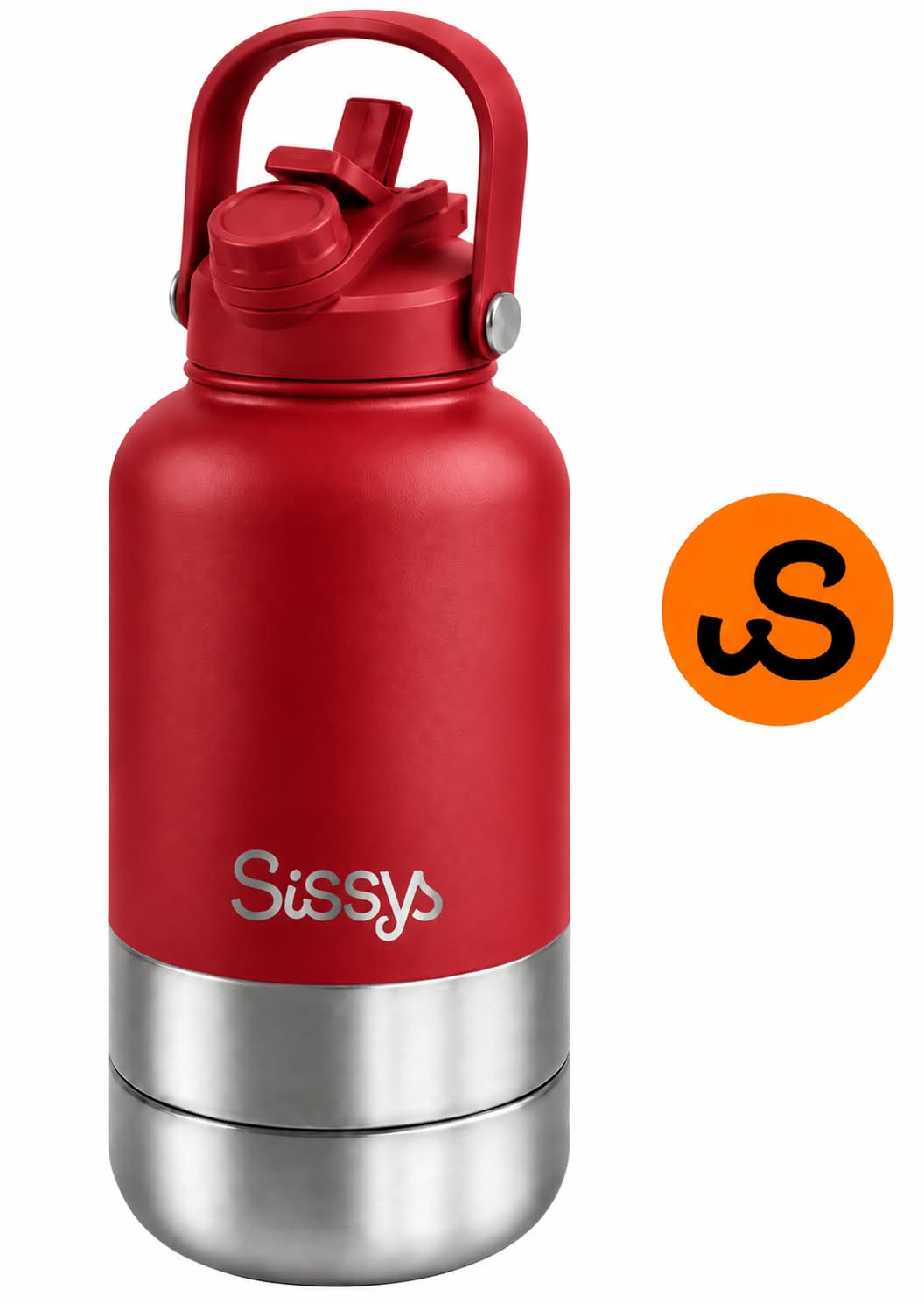 Sissys "DuoSip" 3 in Waterbottle for pets Red - Dog beds - Sissys Pet Place